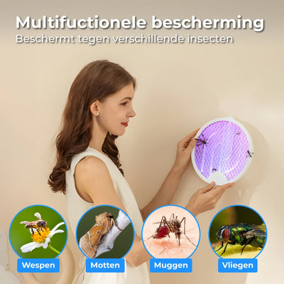 Elektrische Vliegenmepper - 2-in-1 met UV-Lamp