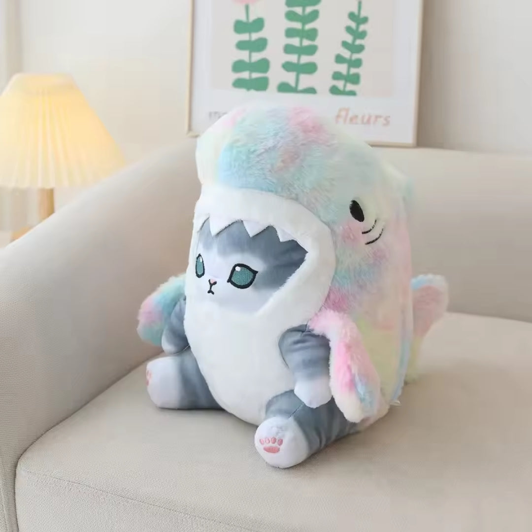 Kawaii Kuscheltier - Hai-Katzen-Kuscheltier mit niedlichem Design - Mewshark