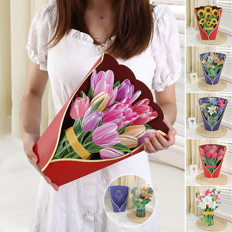 Pop Up Bloem Boeket met Wenskaart