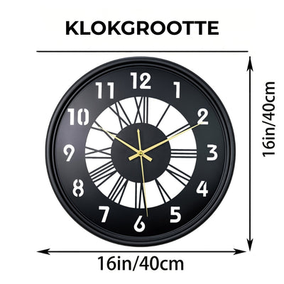 MYHOME® - Stille Ronde Wandklok Van Metaal