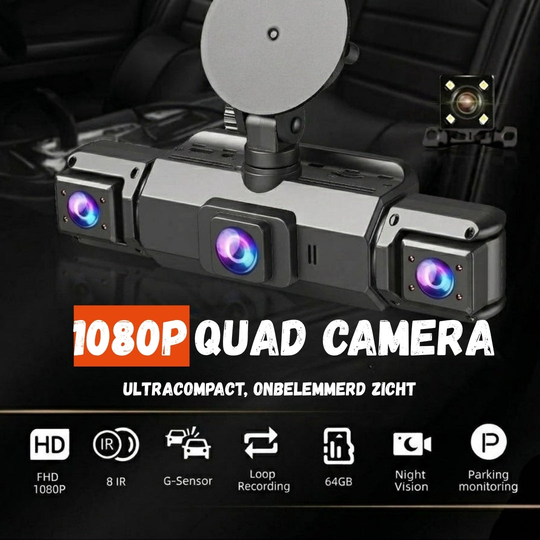 Dashcam - Draadloos 4 Camera Systeem met Wifi - QuadVision
