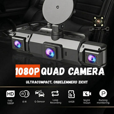 Dashcam - Draadloos 4 Camera Systeem met Wifi - QuadVision