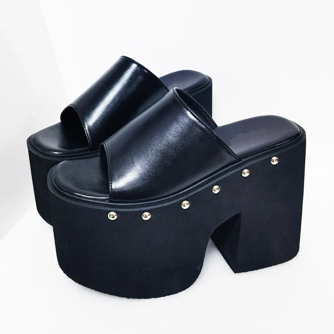 Platform Sandalen Met Hoge Blokhak