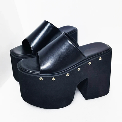 Platform Sandalen Met Hoge Blokhak