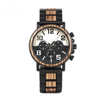 WoodTime Montre en Bois - Design Élégant et Multifonctionnel