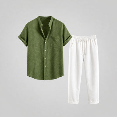 Linnen Set - Luchtige Zomerset met Blouse en Broek