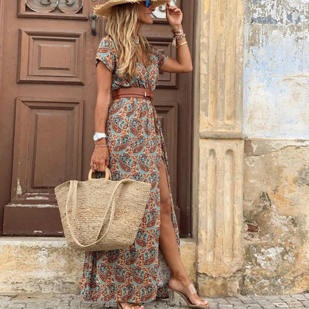 Boho Maxi Dress - Zomerse Vintage Jurk