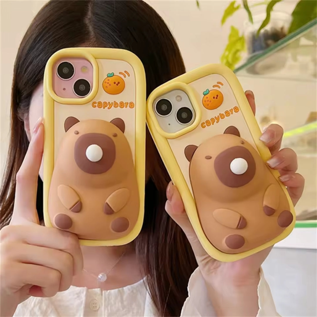 Capybara Telefoonhoesje - Schattig Bubble Capybara Design