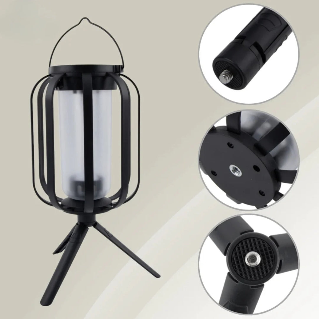 Solar LED Sfeer Lantaarn met Vlam-Effect