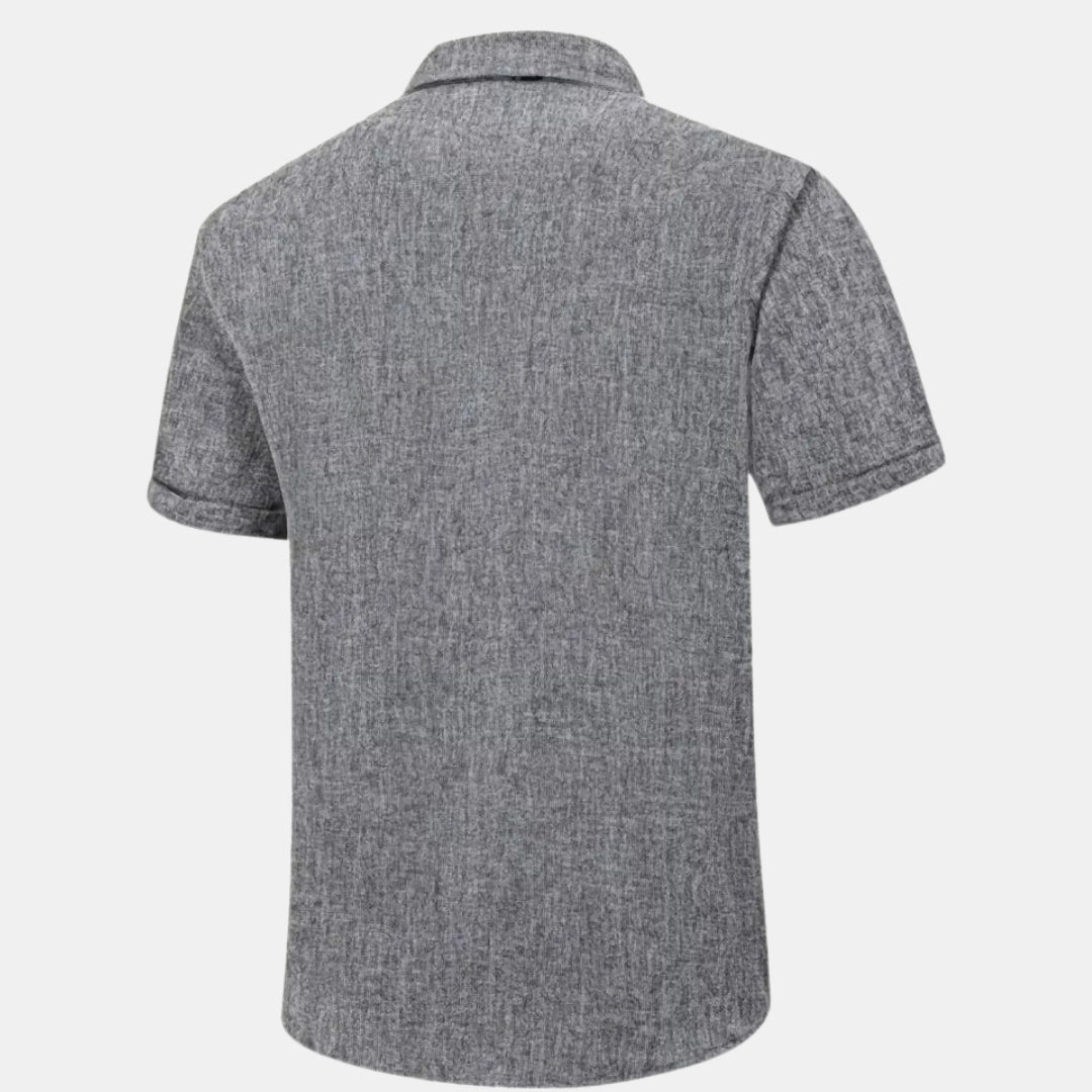 Casual Overhemd met Korte Mouwen en V-Hals - Coastline