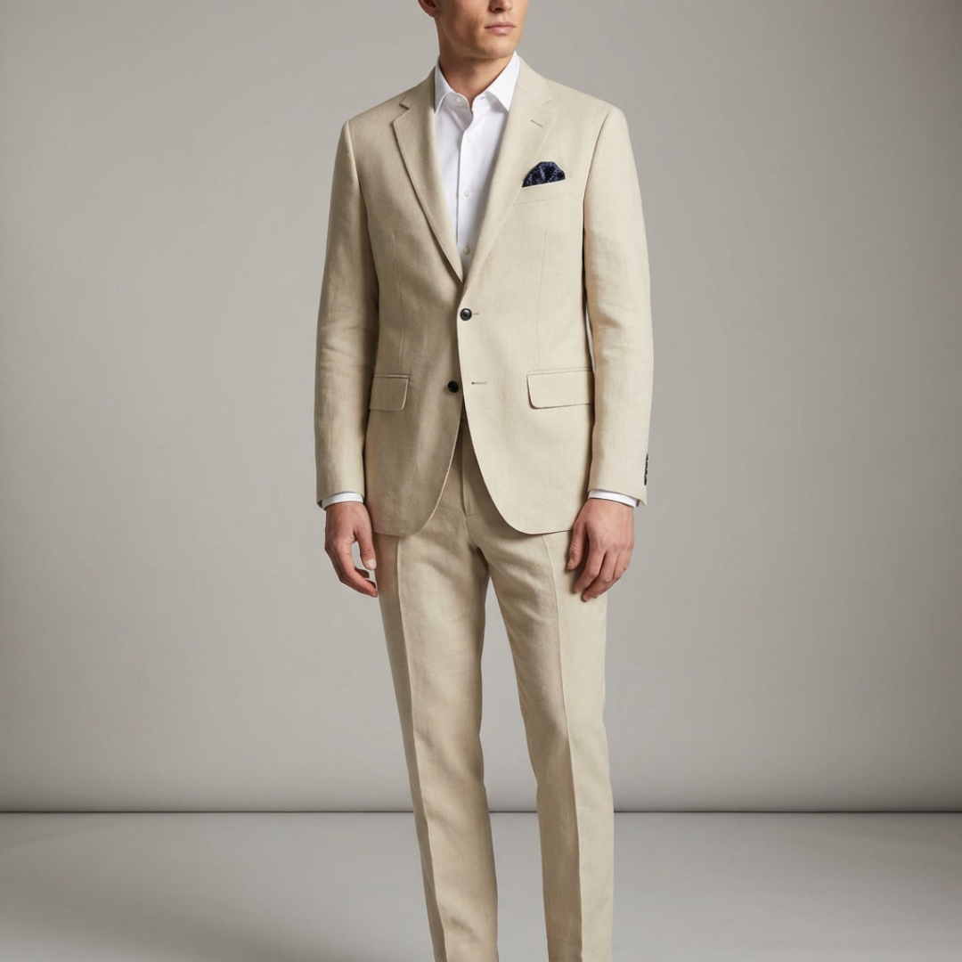 Heren Suit - Lichtgewicht Zomer Suit met Moderne Pasvorm - Venturo