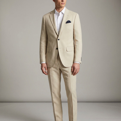 Heren Suit - Lichtgewicht Zomer Suit met Moderne Pasvorm - Venturo