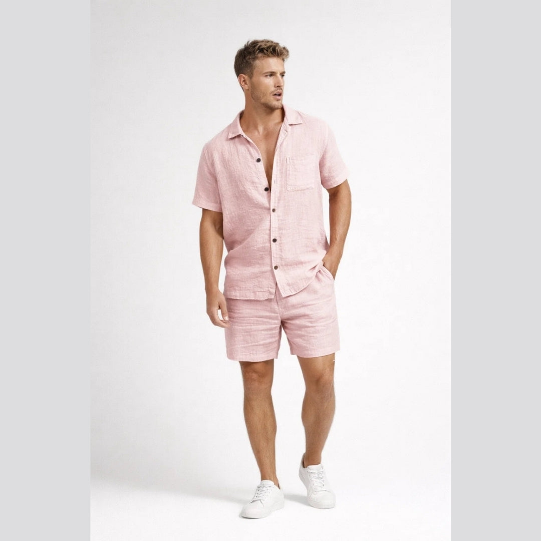 Ravellox - Zomer Set voor Mannen - Tweedelig met Knoopsluiting