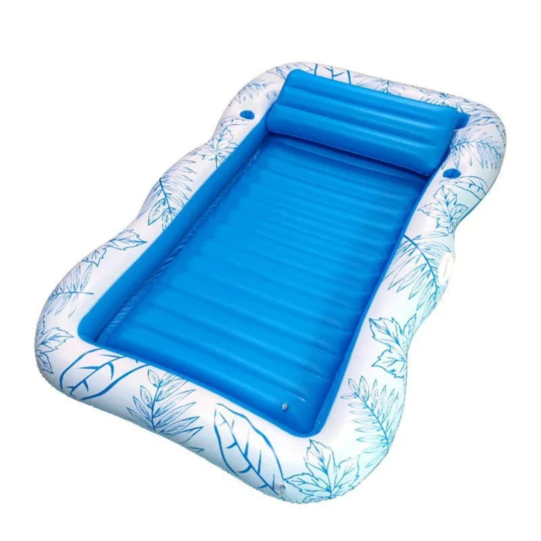 Zonnebed - Opblaasbare Lounger met Bekerhouder - AquaLaze