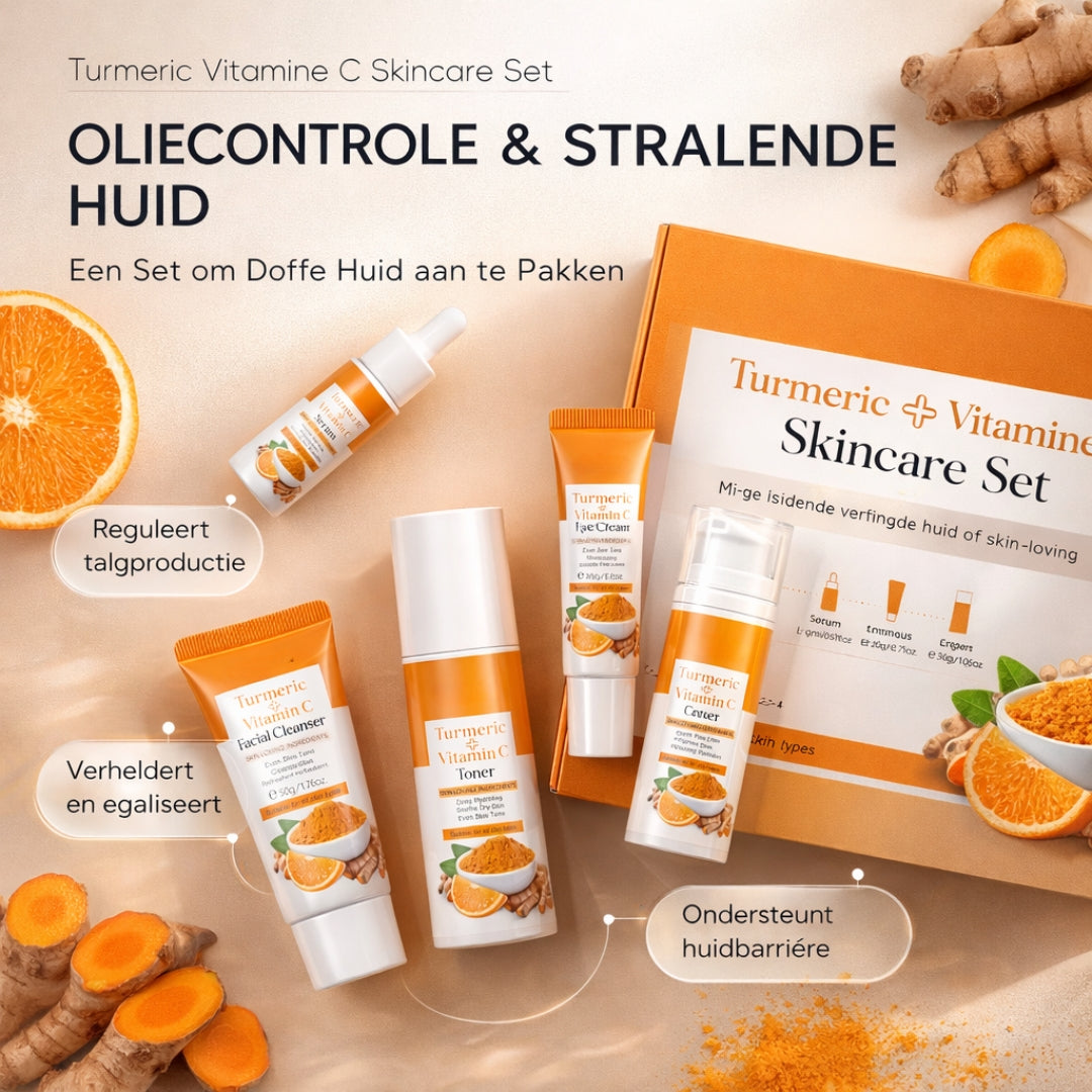 Kurkuma Skincare Set - Complete Verzorgingsset Voor Stralende Huid