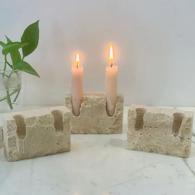 MYHOME® - Kaarshouder met Rechthoekig Marmer Design