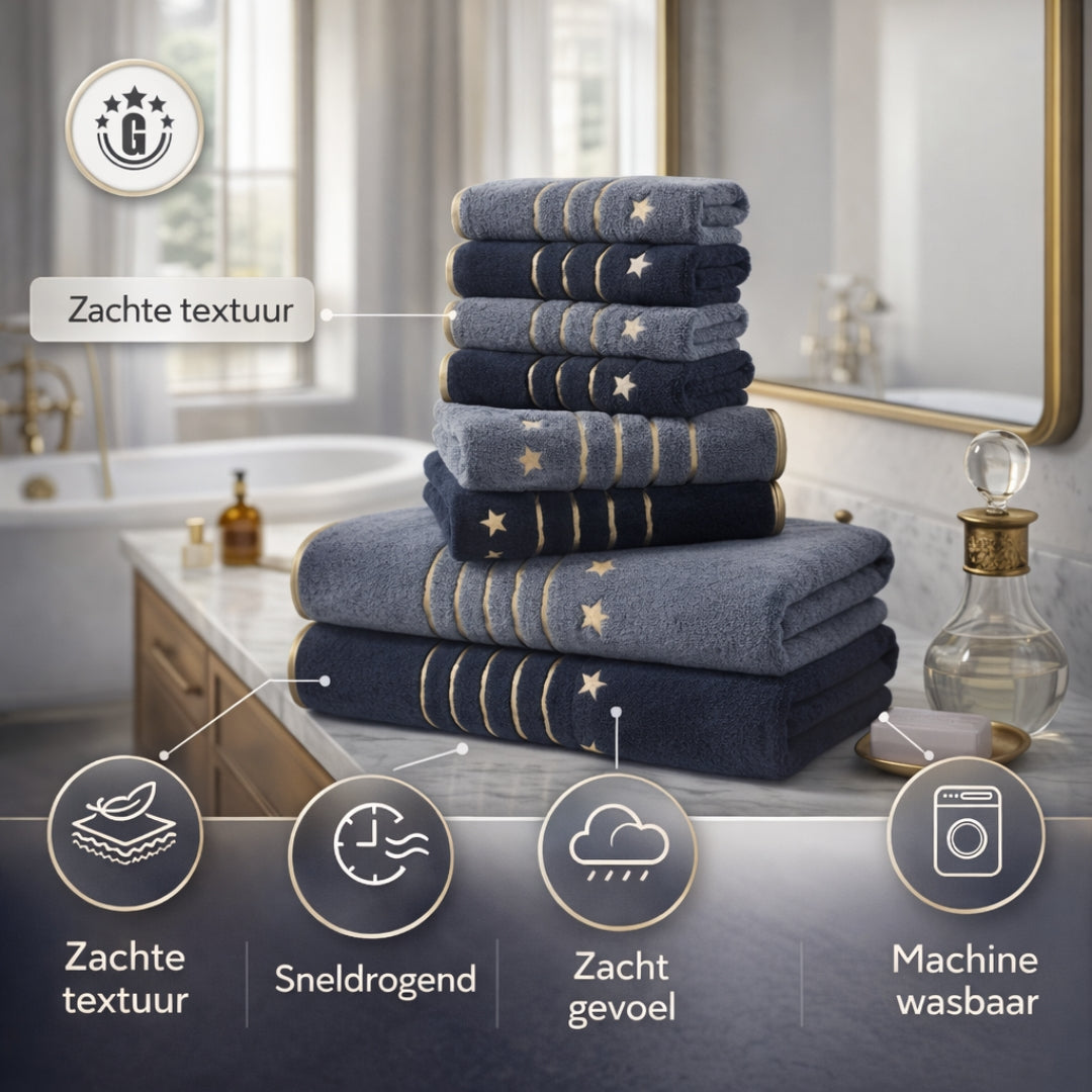 Handdoeken set - 8-Delige Zachte Badhanddoeken Set