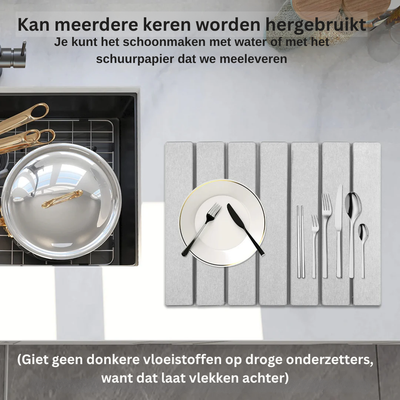 Droogmat - Opvouwbare Diatomiet Afdruipmat
