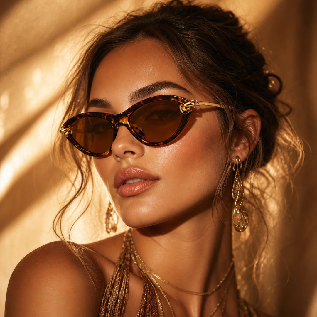 Zonnebril - Cat Eye Zonnebril Met Ketting