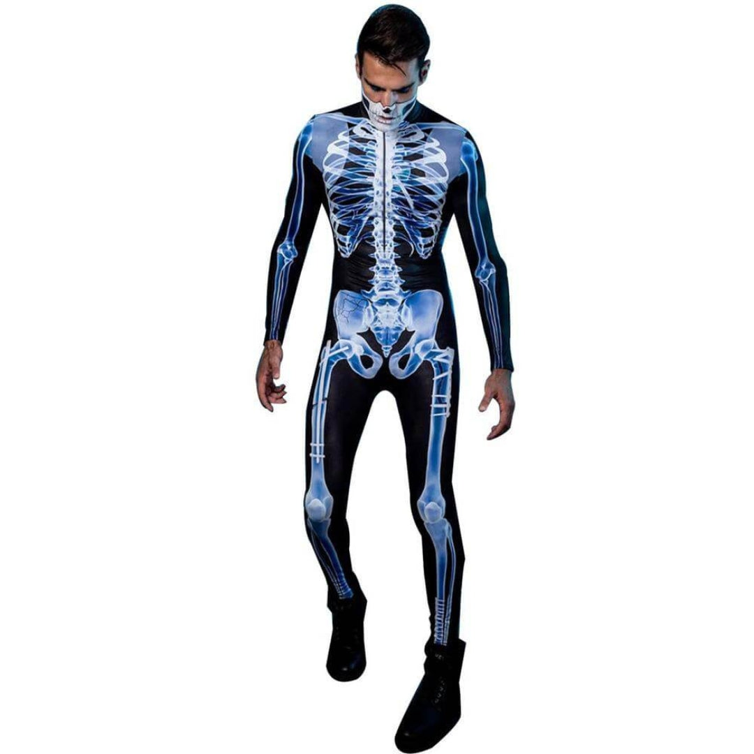 3D Skeletoutfit voor een Griezelige Halloween - Strakke Skeleton Bodysuit - SkullVibe