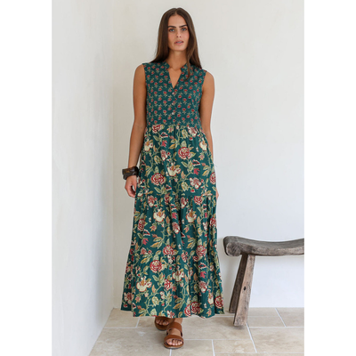 Zomerjurk - Lange Bloemenjurk met Zakken - Florabelle