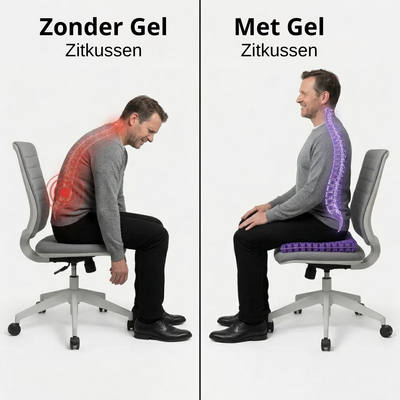 Ergonomisk Gelpude - Trykaflastende Siddekomfort