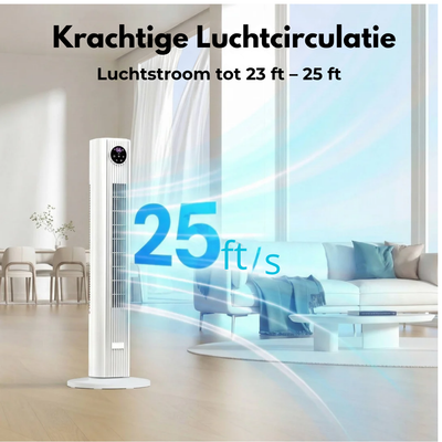 Draagbare airconditioner - krachtige torenventilator voor slaapkamer en woonkamer
