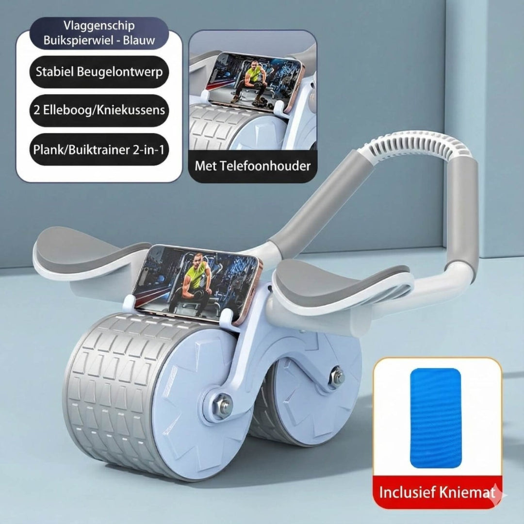 Buikspier Trainer - Abdominal Trainer Voor Thuis Fitness - AbWheel Pro