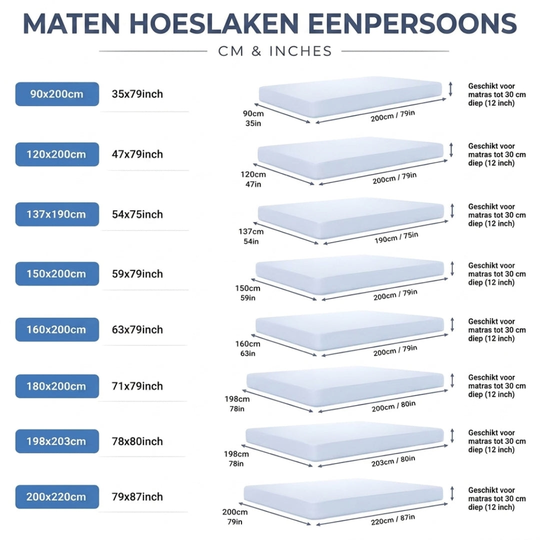 Verkoelend Hoeslaken - Ademend Laken Voor Koele Nachten