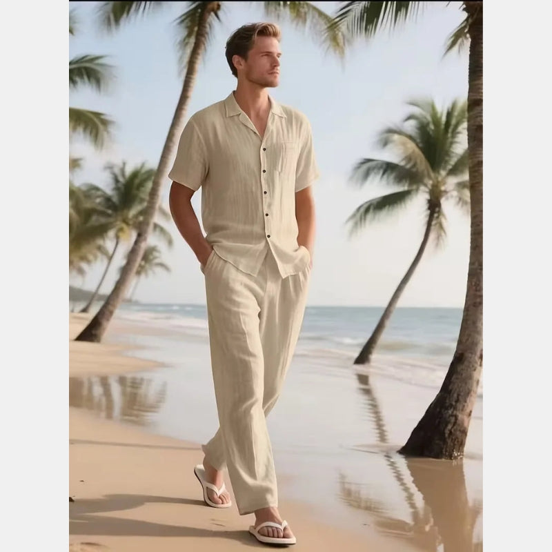 Norvian - Zomer set voor mannen - Luchtige Tweedelige Vakantieset