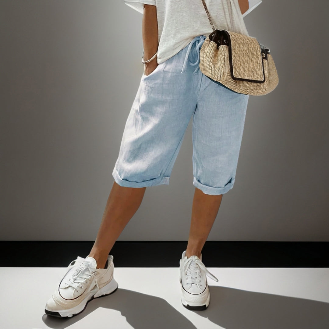 Shorts met losse pasvorm en trekkoord