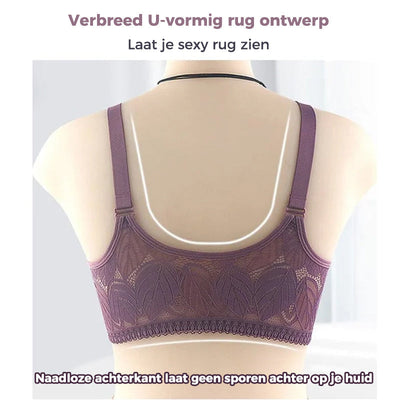 Dames bh met ritssluiting aan de voorkant plus maat bh