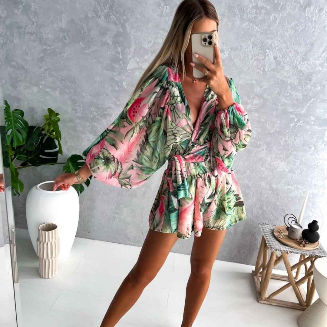 Zomer Set Dames - Elegante Tweedelige Blouse en Short Set