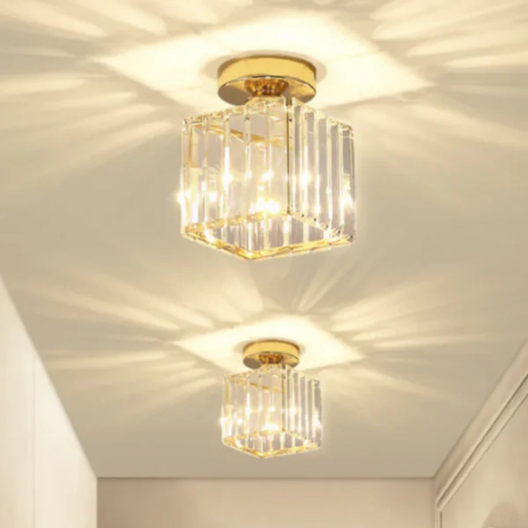 Plafondlamp - Luxe Kristaldesign met Warme Lichtreflectie - Lumévo