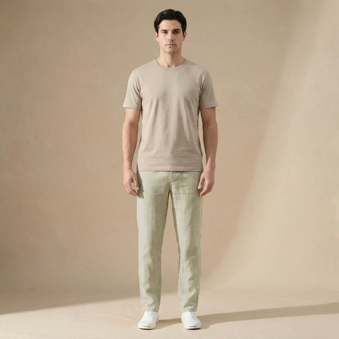 Linnen Broek - Ademende Zomerbroek met Elastische Taille - Montaro