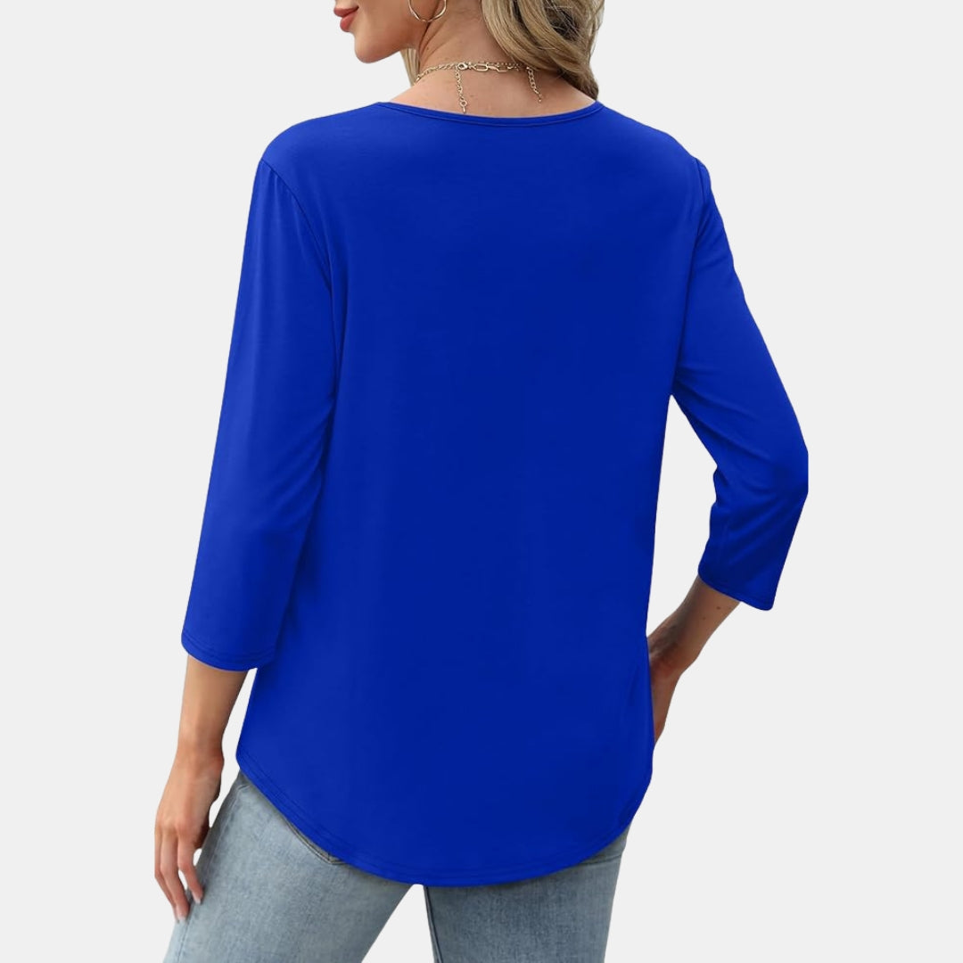 Lurevia - Comfortabele Top met 3/4 Mouwen