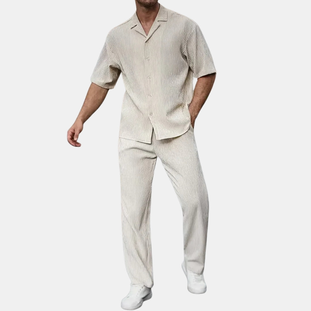 Gestreepte Zomer Set met V-Hals - Sandline