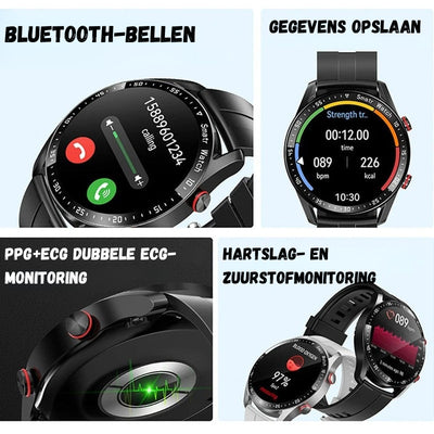 Hartslagmonitor Smartwatch - Slim Gezondheidshorloge - VitaPols