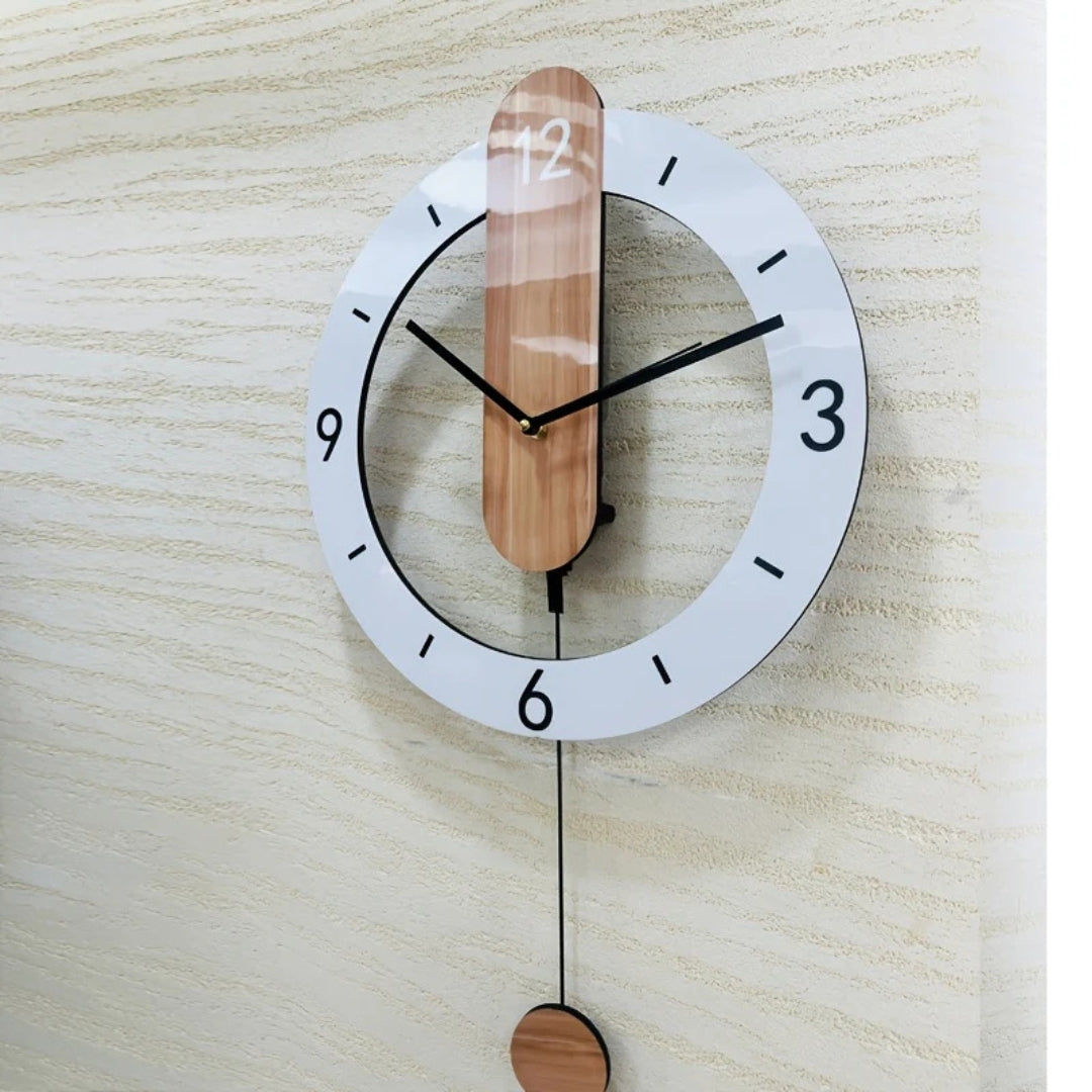 MYHOME® - Scandinavische Houten Pendel Wandklok