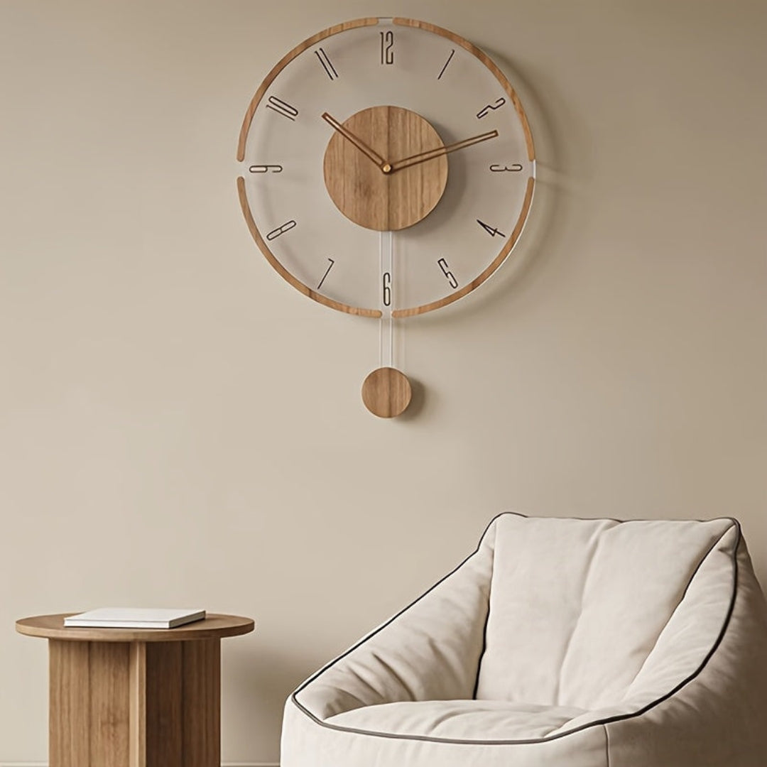 Wandklok - Transparant Design met Stil Uurwerk