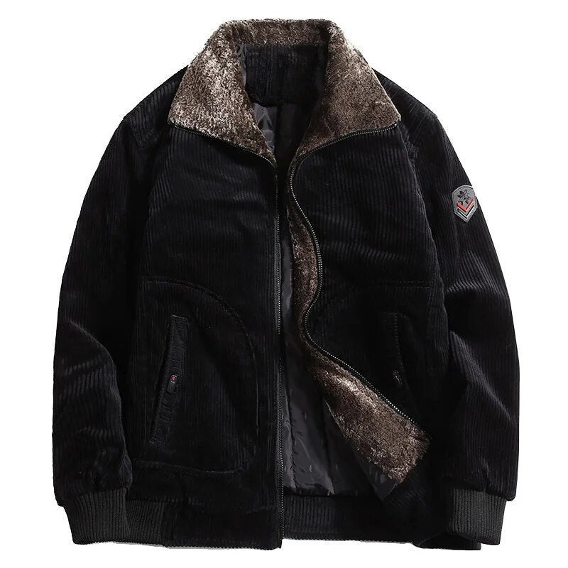 Corduroy Jas - Warme Regular Fit Winterjas voor Heren - Puroven