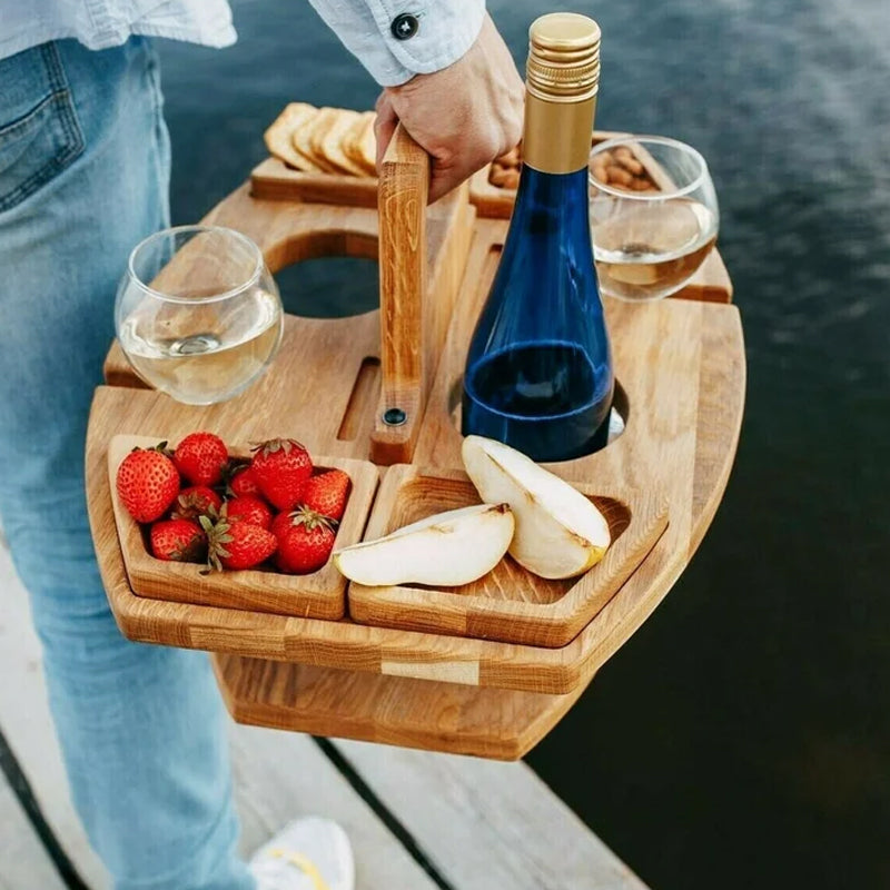 Picknicktafel - Draagbare Wijntafel - OakVino