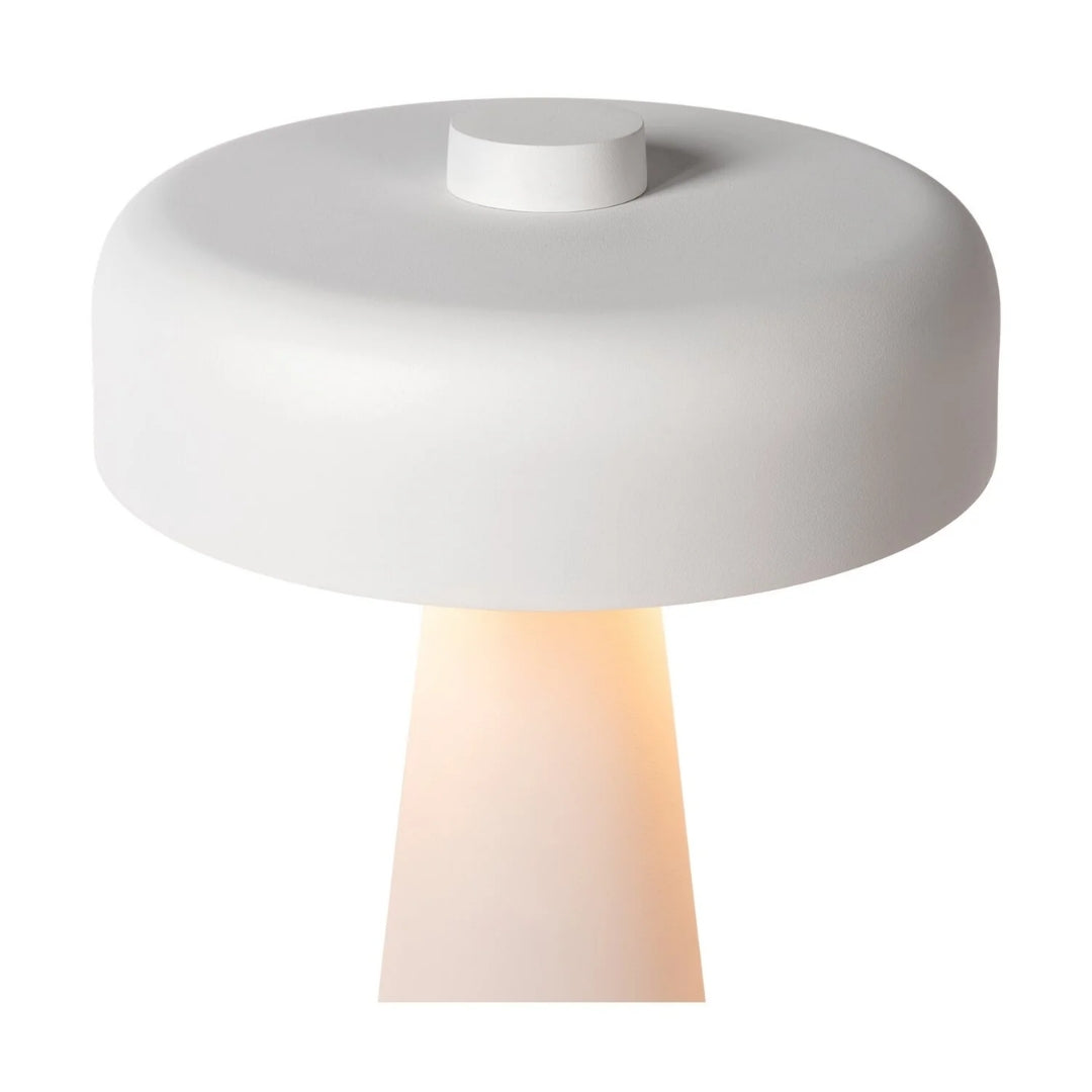 Pilz Lampe - Luxuriöse schwarze Tischlampe mit goldenem Schimmer