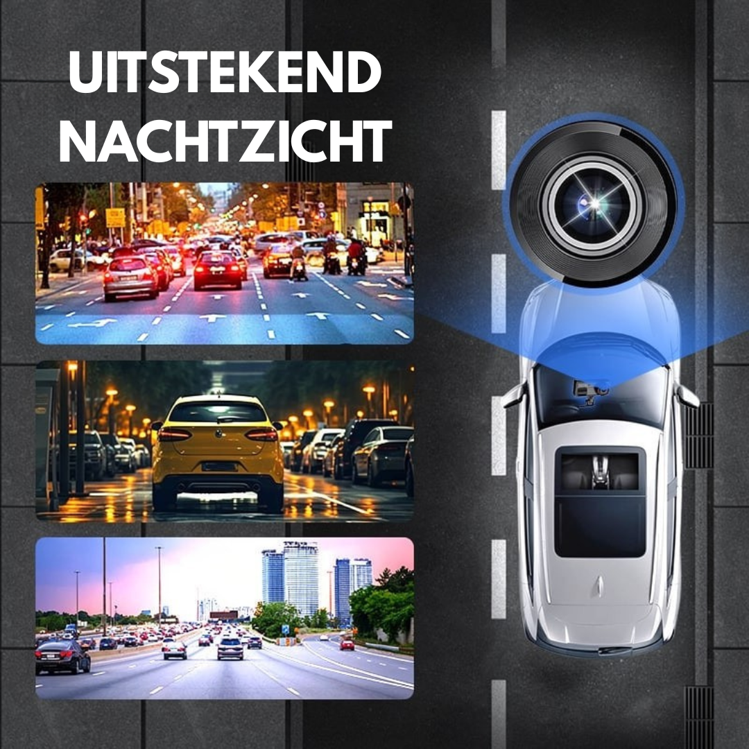 Dashcam - Triple Camera met Nachtzicht en App-bediening - VisionDrive