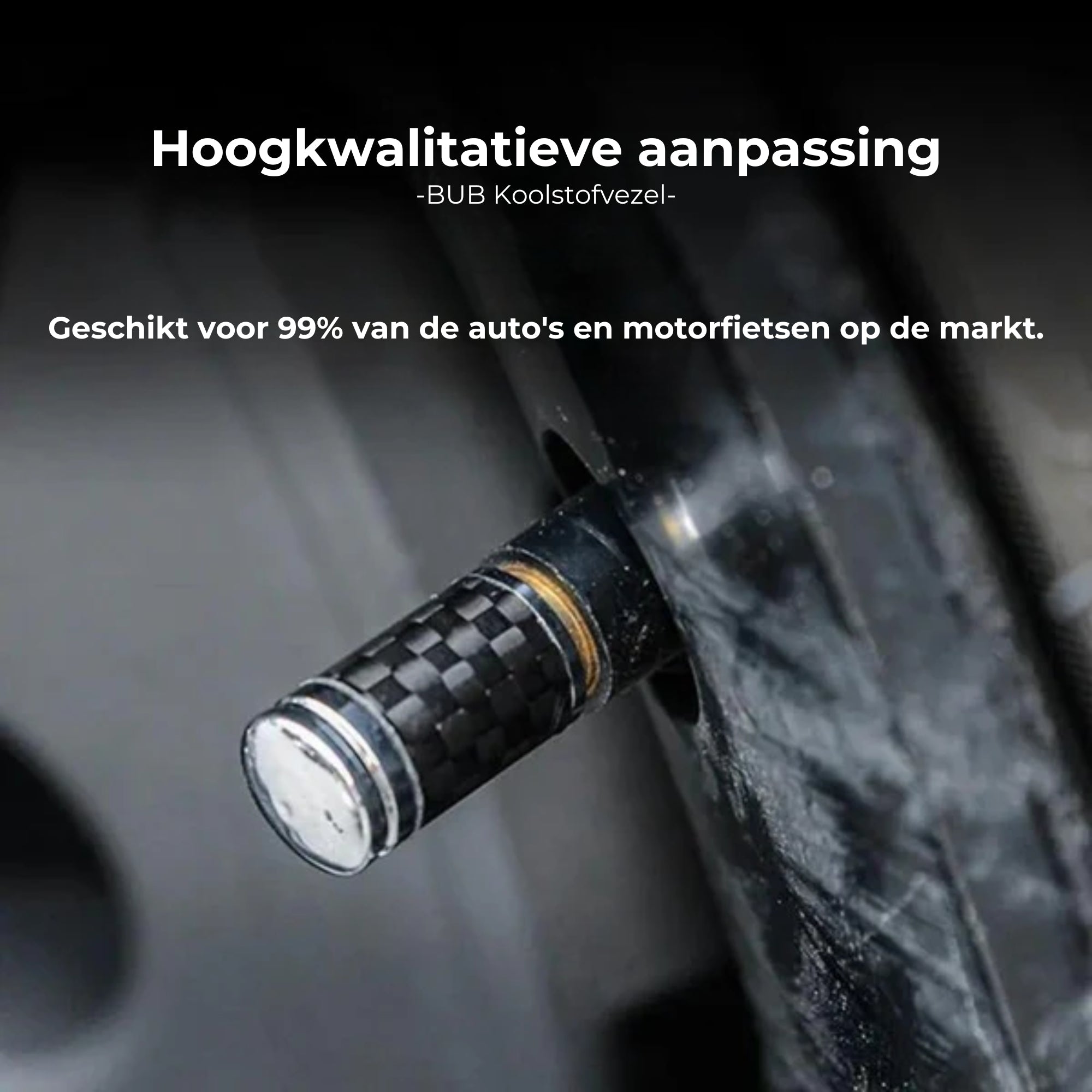 Capuchons de valve de pneu en fibre de carbone – Kit de protection de roue étanche