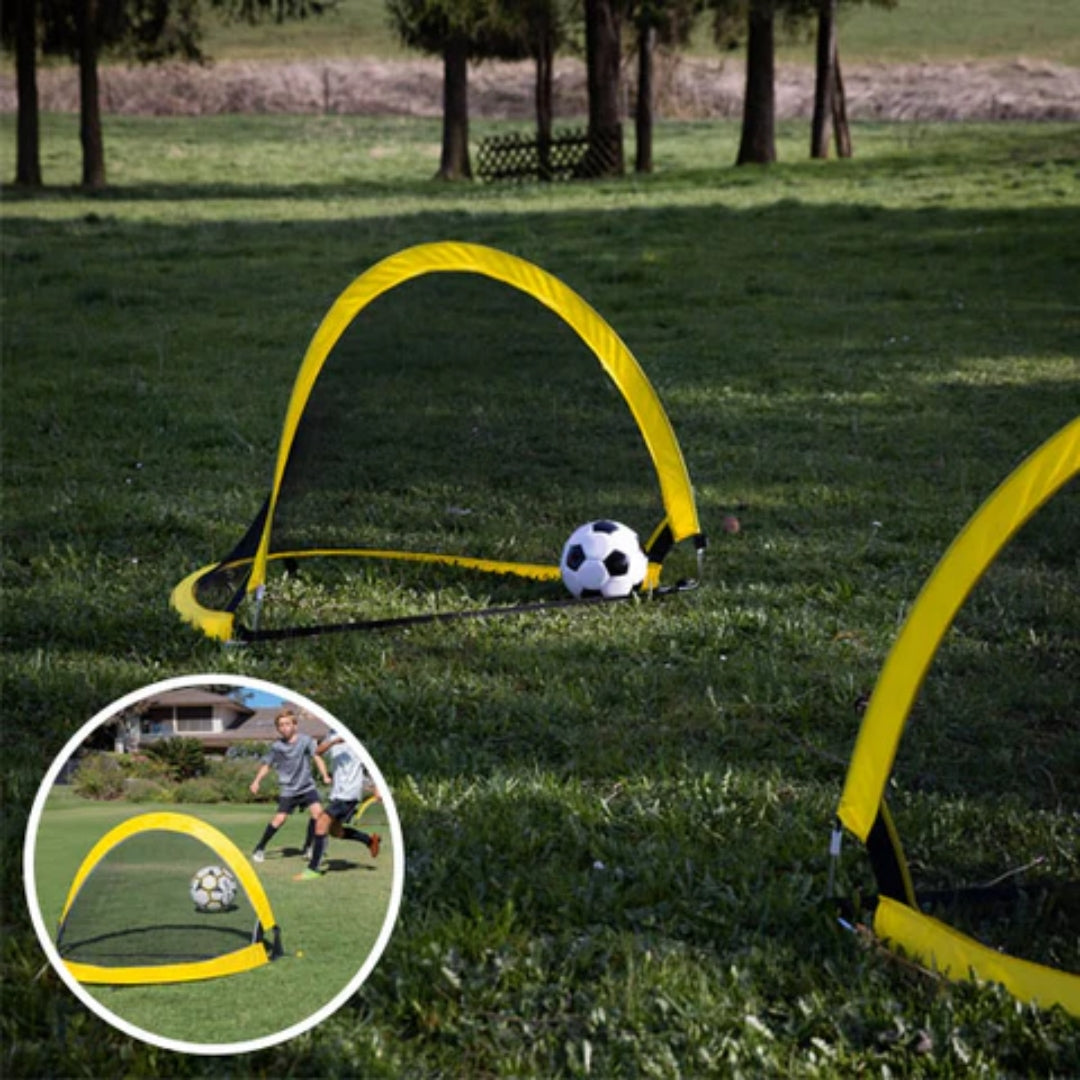 Voetbaldoel - Opvouwbare Goal Set Met Bal en Pomp