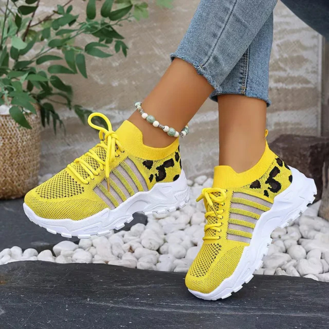 Lage sneaker met leopard print - Veloria