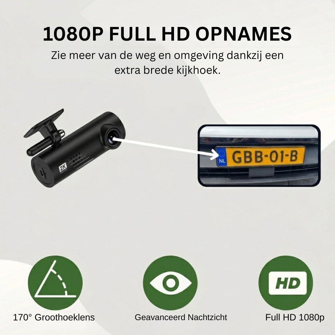 Dashcam - 1080P Full HD met Sony Starvis Nachtzicht - RoadGuard