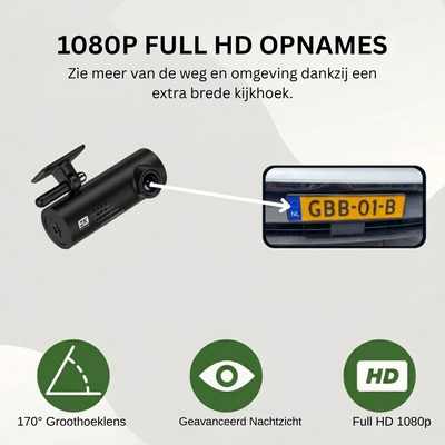 Dashcam - 1080P Full HD met Sony Starvis Nachtzicht - RoadGuard