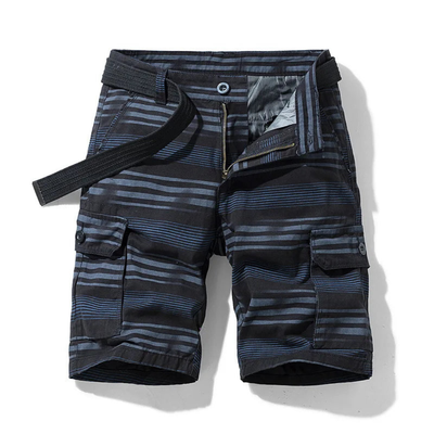 Cargo Shorts - Lichtgewicht Gestreept Design met Meerdere Zakken - AeroTrail